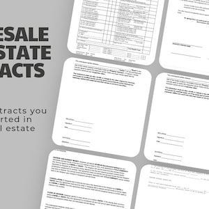 10 Wholesale real estate contracts, wholsale contracts, reale state contracts, digital product, contracts for real estate.
