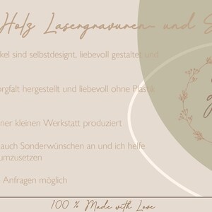 Ringbrettchen / Ringkissen / Ringhalter / Ringträgerkissen aus Holz personalisiert/Motiv 2 Ranken mit Herz / mit Namen und Datum / Hochzeit Bild 6