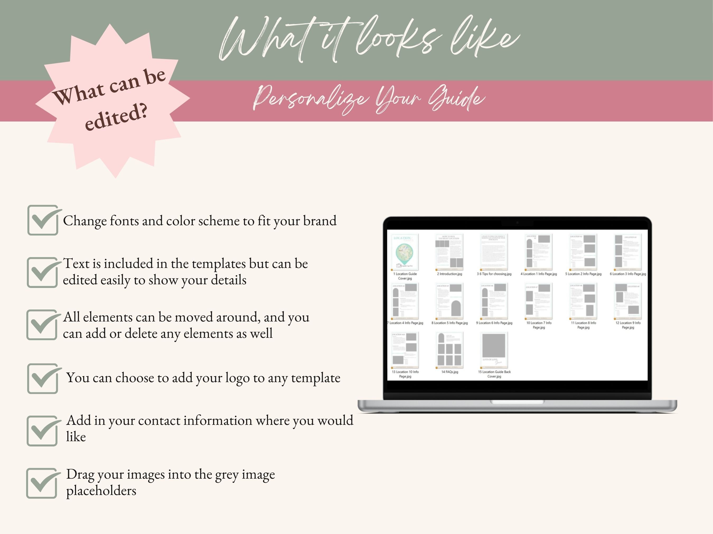 Photography Session Location Guide.pdf Canva Photography Location Guide, Session Location Guide, Photography ...