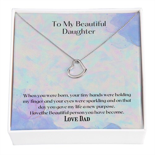 Shops Delicate Heart to Daughter