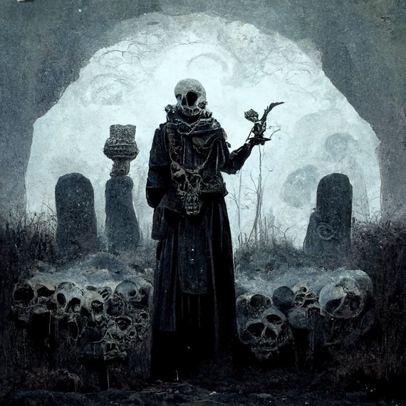 Necromancer PNG File Download Gothic Artwork Fantasy Artwork Beautiful  Images - Etsy
