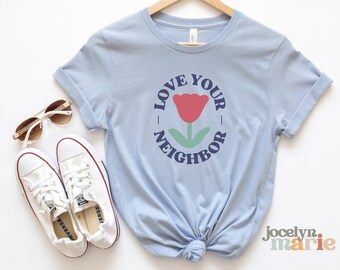 hou van je buurshirt | Leraar Shirt | Leraar Grafisch T-shirt | Liefdevolle mensen shirt | T-shirt