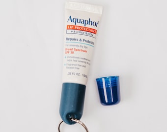 Aquaphor Keychain Cap (key ring included) - Chapstick Keychain Holder