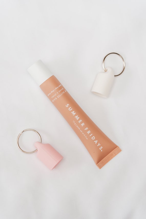 HEYSKAY 5er Set Lippenbalsam-Halter | Schlüsselanhänger Aus Elastischem Gummi | Bunte Farben