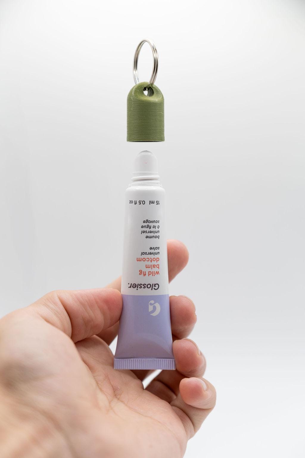 Glossier Brand Keychain Cap (key Ring Included) - Chapstick