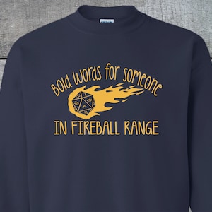 Fireball Range Sweatshirt, DnD Sweatshirt, Dungeons and Dragons Sweatshirt, Dungeon Master, Funny DnD, Family Game Night, Unisex Sweatshirt