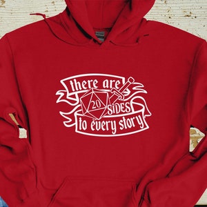 20 Sides To Every Story Hoodie, Dungeons and Dragons, DnD Dice, DnD 5e, RPG, TTRPG, Dungeon Master, DnD Game Night, Unisex Hooded Sweatshirt