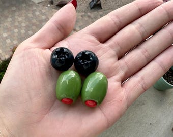 2x Olive + 2x Blueberry Magnets | Pack of  4| Kitchen Decor | Summer Gift for Foodie