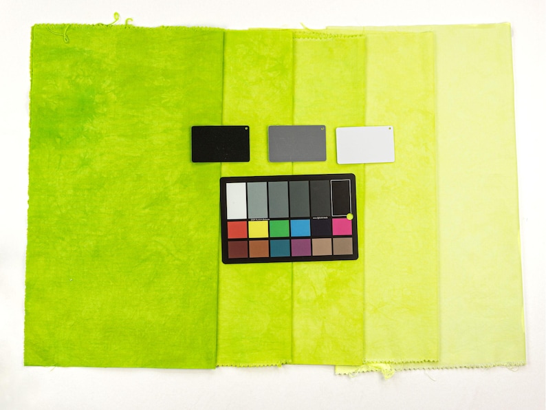 Hand Dyed Chartreuse Fabric Gradient, Kona Cotton Fat Quarter Bundle - Etsy