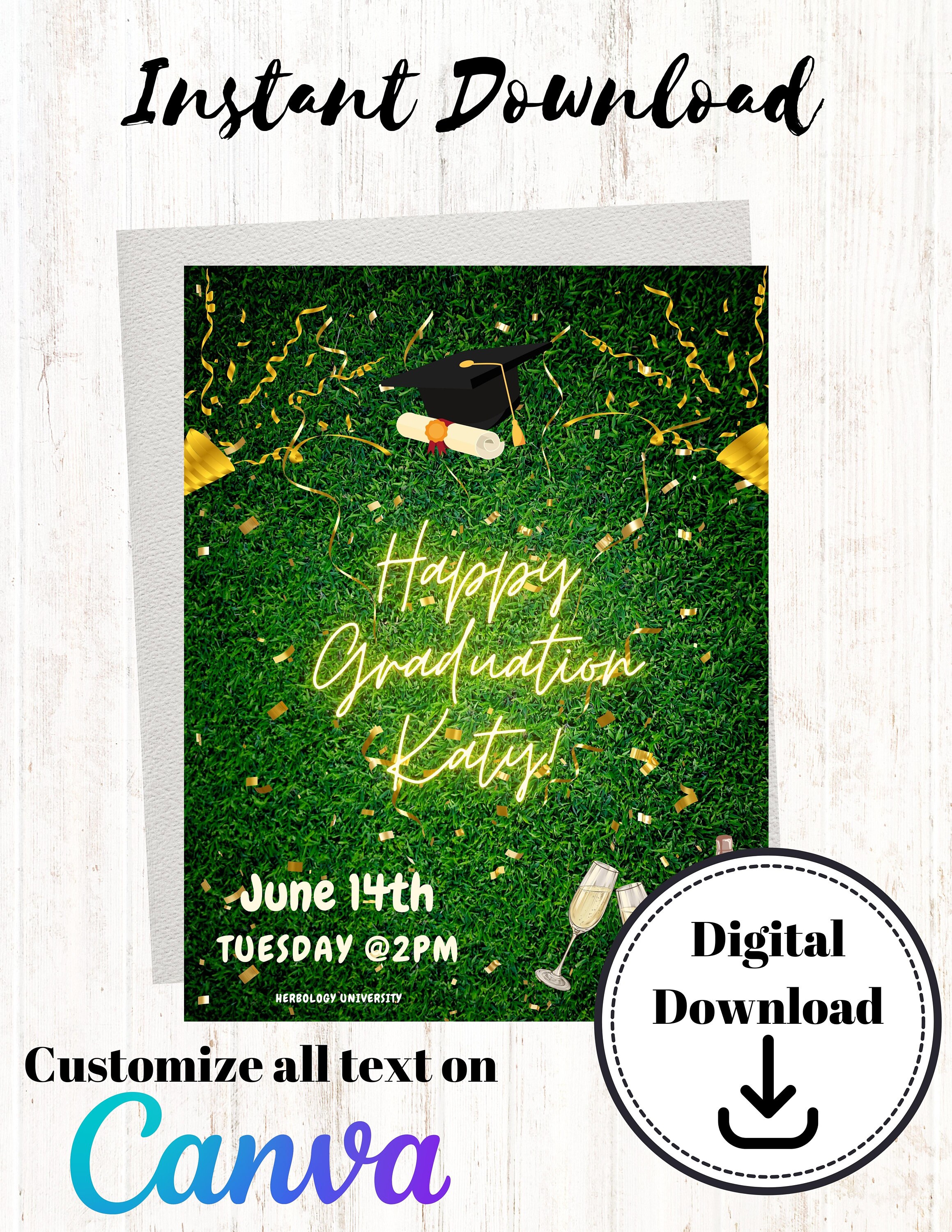 Graduation Party Invitation Template Happy Graduation Digital Download Graduation Party Invitation Template Happy Graduation Digital Download