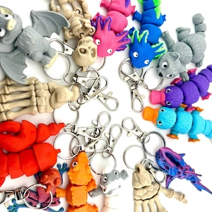 3d printed articulated animal keychains fidget toy