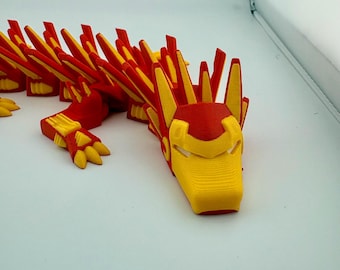 Iron Man Inspired 3D Printed Articulated Dragon