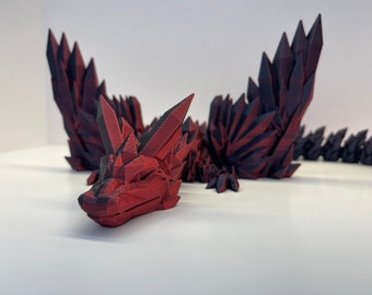 3d printed articulated winged dragon,Cinderwing3d