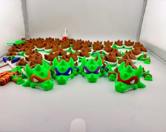 Articulated Ninja Turtle Dragon – Flexi Fidget Toy, Shelf Decor, TMNT Fan Art