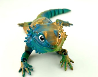 3D printed articulated Bearded Dragon fidget toy