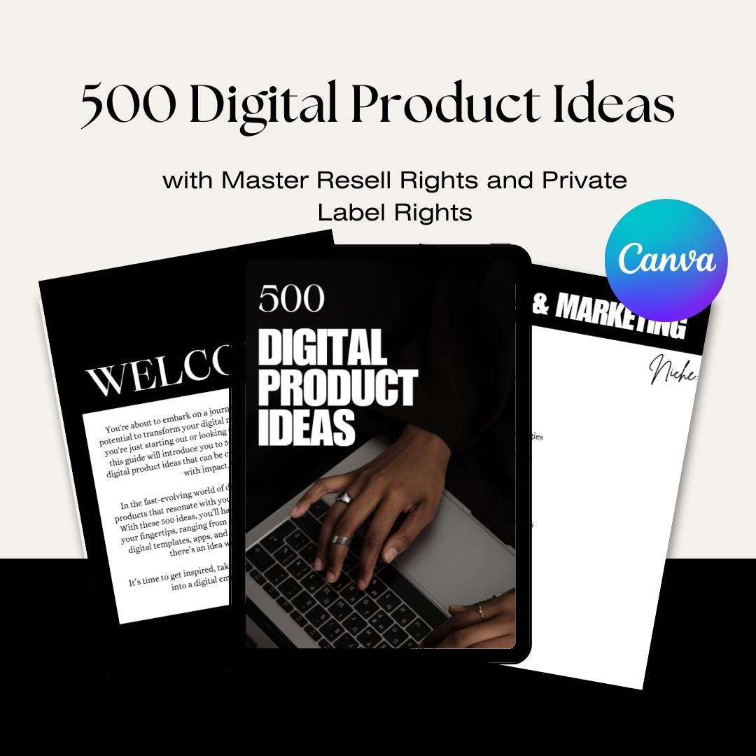 500 Digital Product Ideas With Master Resell Rights and Private Label ...