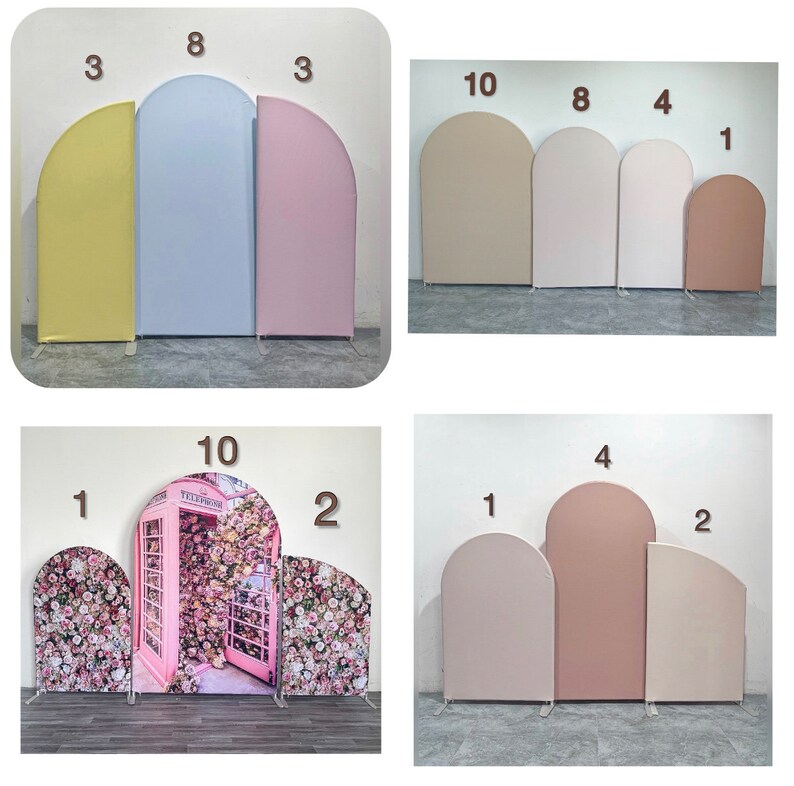 Arched Stand Covers Backdrop Fabric Double Sided 2 Custom Etsy
