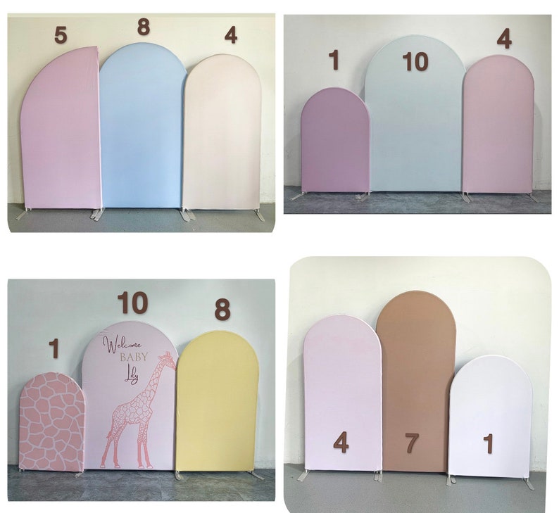 Arched Stand Covers Backdrop Fabric Double Sided 2 Custom Etsy
