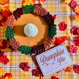 Fake Large Pumpkin Pie | Pumpkin Pie | Fake Pie | Fake Bake | Fake Dessert | Fall Decor | Fall Tier Tray Decor | Fall Fake Dessert |