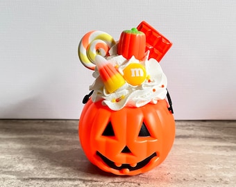 Fake Candy Corn Themed Jack O Lantern