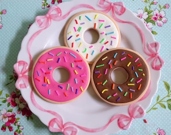 Fake Set of 3 Donut Sugar Cookies