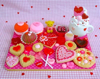 Large Fake Valentine Dessert Board | Fake Charcuterie Board | Valentine Fake Bake | Fake Valentine Cookies | Fake Valentine Dessert |