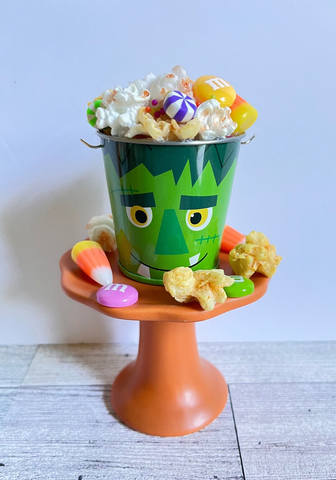 Fake Frankenstein Halloween Popcorn & Sweet Bucket Etsy