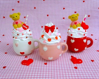 Fake Valentine Mini Mug | Fake Latte | Fake Hot Chocolate | Valentine Fake Bake | Fake Valentine Dessert | Fake Valentine Cookies |