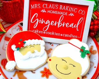 Fake Santa & Mrs. Claus Cookies | Fake Christmas Cookies | Faux Christmas Cookies | Fake Christmas Desserts | Fake Cookies for Santa |