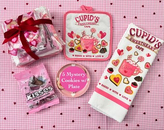 Mystery Valentine Gift | Valentine Kitchen Decor | Galentine’s Gift | Valentine Teacher Gift | Mystery Valentine Box | Fake Valentine Cookie