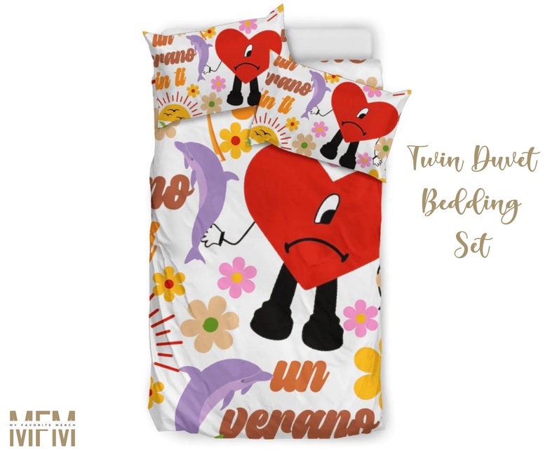 Bad Bunny Duvet Cover Bedding Set Bad Bunny Blanket Un Etsy