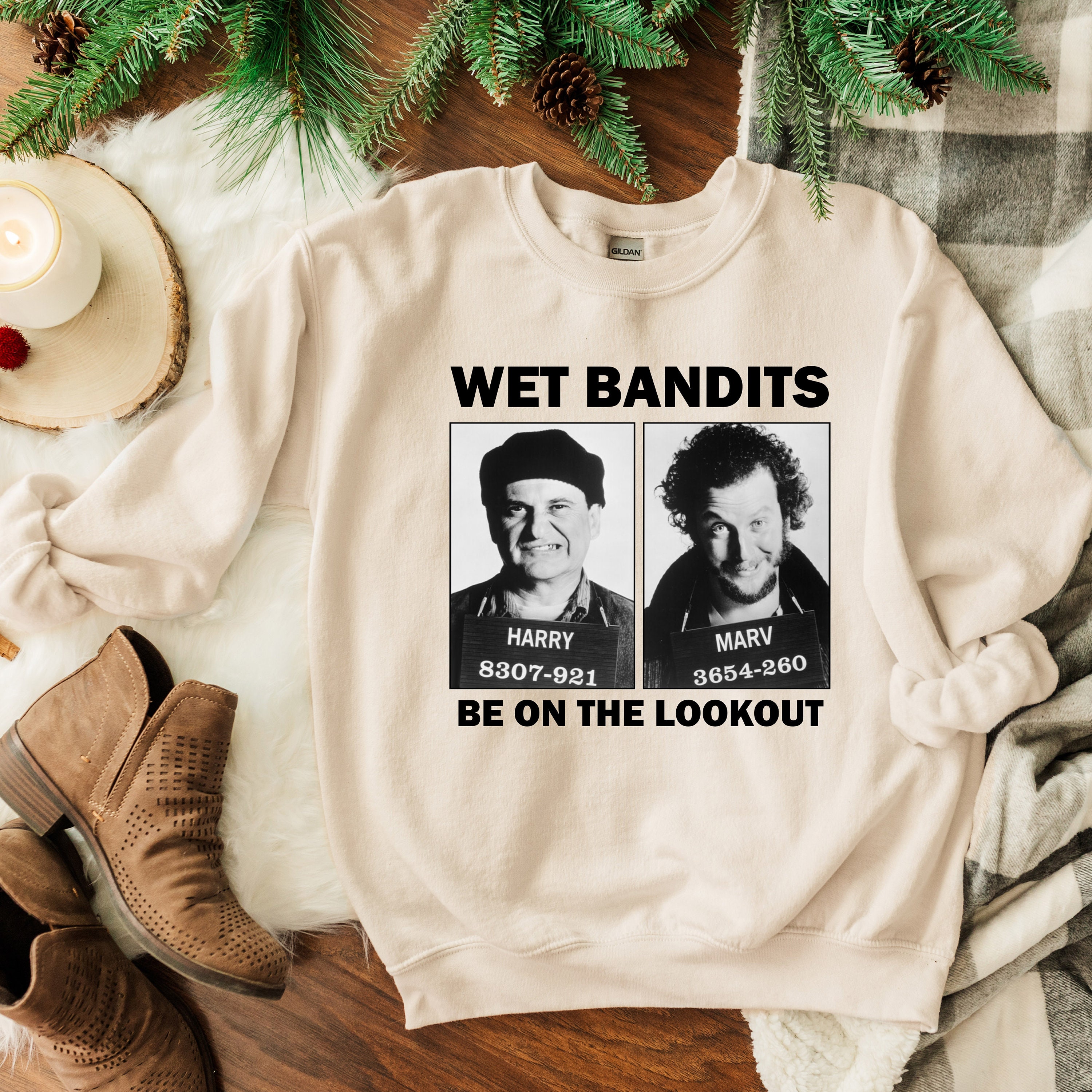 Discover Wet Bandits Sweatshirt Kevin Home Alone Shirt Wet Bandits T-Shirt Home Alone Movie Sweatshirt Christmas Sweatshirts90s movie Tee