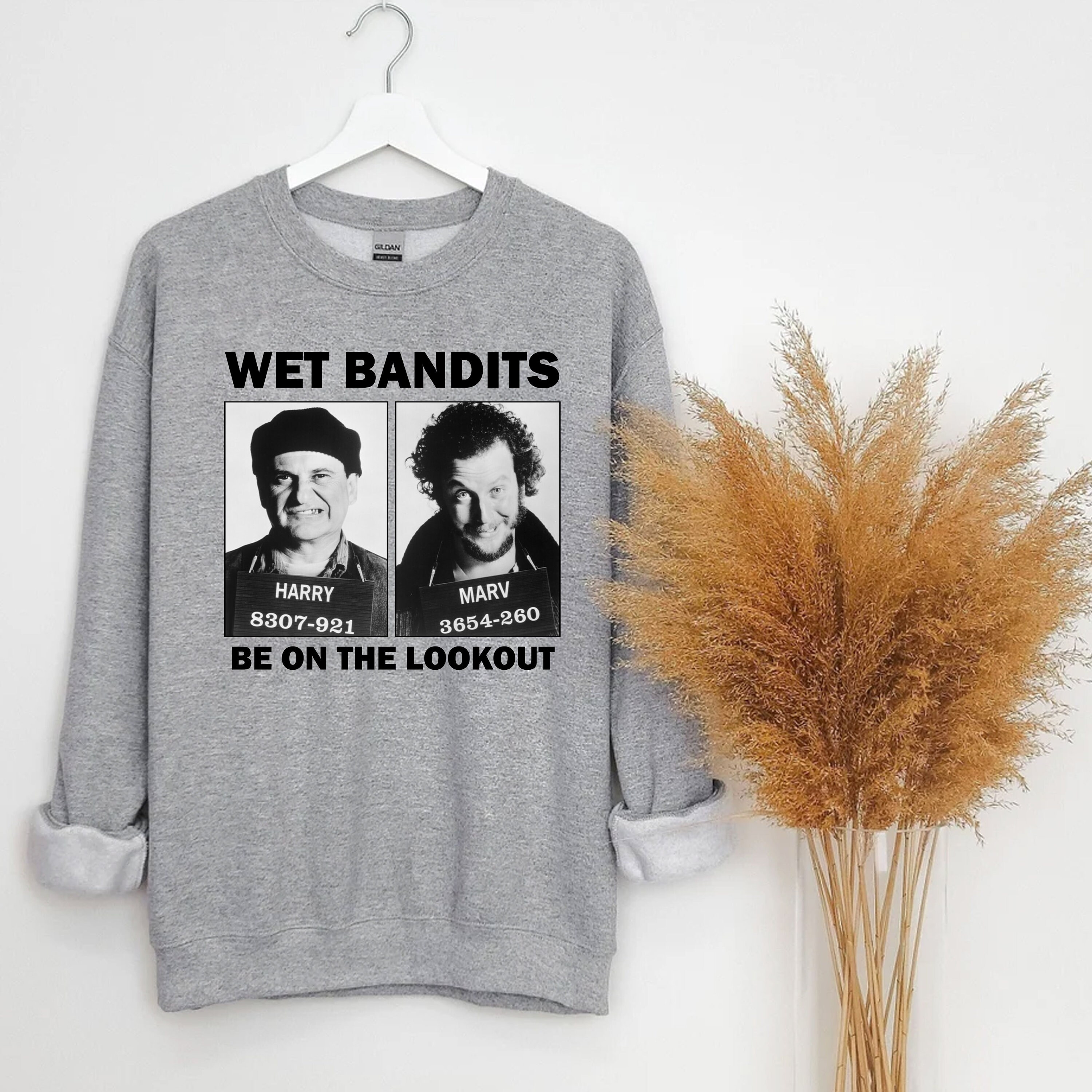 Discover Wet Bandits Sweatshirt Kevin Home Alone Shirt Wet Bandits T-Shirt Home Alone Movie Sweatshirt Christmas Sweatshirts90s movie Tee