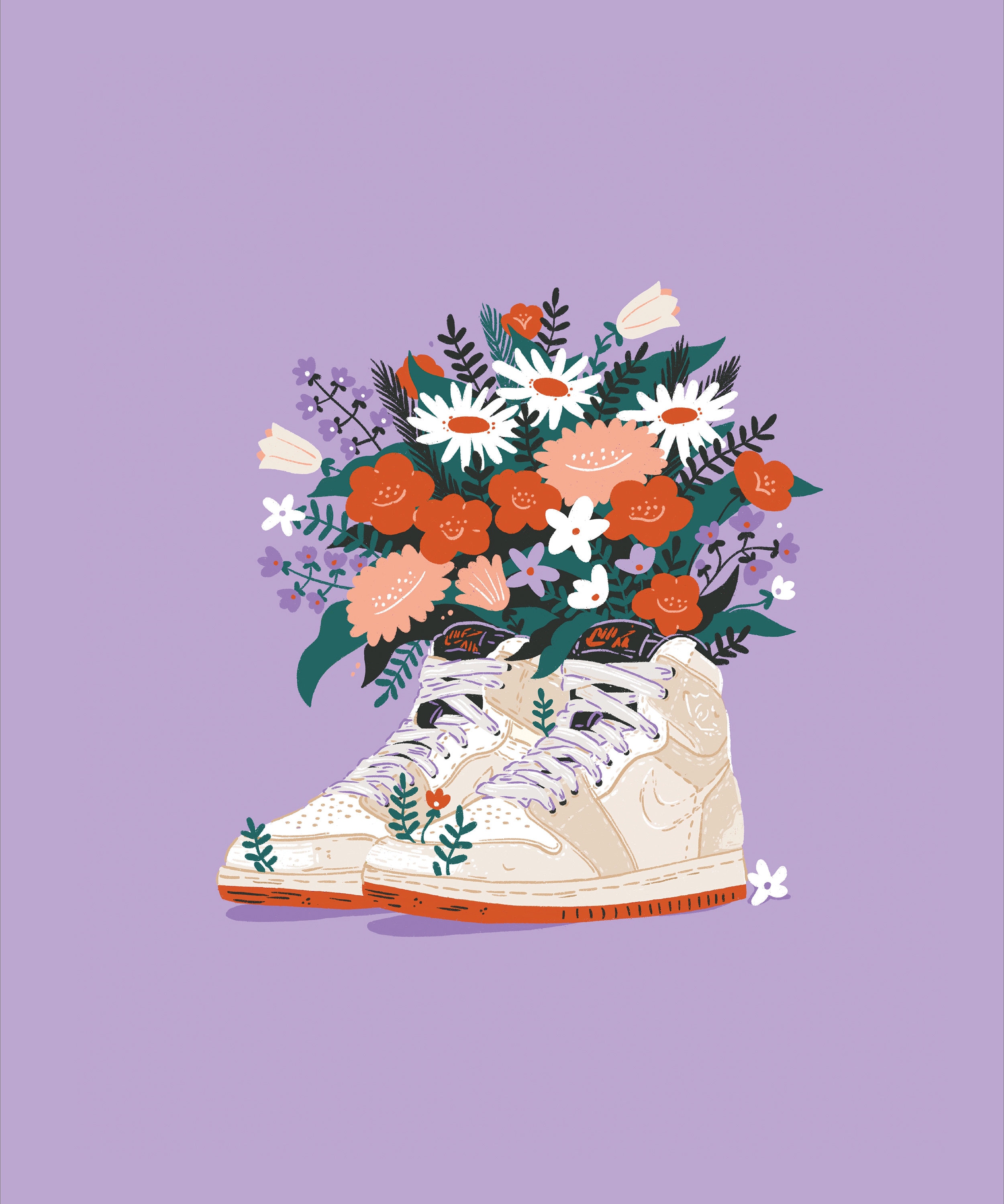 Nike flower print cheap