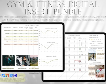Planificador de actividad física para iPad: seguimiento de entrenamiento, comidas y cardio (digital)