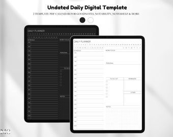 Plantilla digital diaria sin fecha para tablet Goodnotes Penly Trabajo desde casa colorido