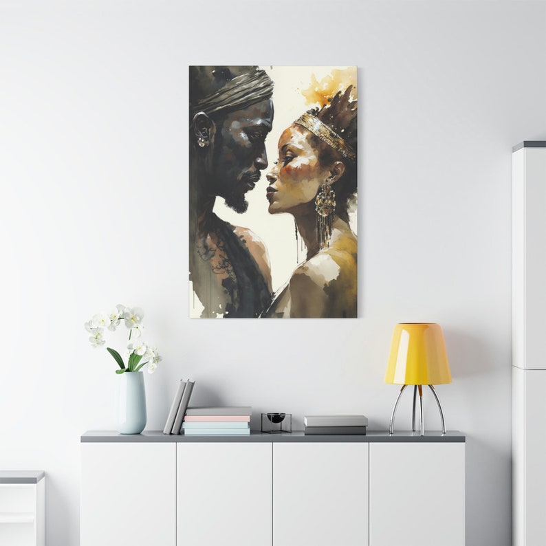 Black Love Abstract Art Print Perfect for Valentine's Day or