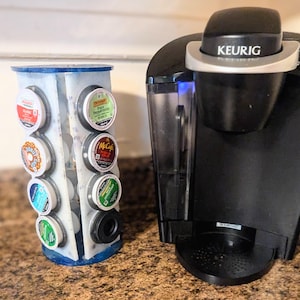 Handmade K-Cup Holder: Coffee Pod Organizer, Holds 16 Cups