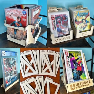 Comic Book Collector Pro Kit – Spinner Rack, Storage Boxes, CGC Stand, Engraved Dividers