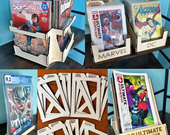 Comic Book Collector Pro Kit – Spinner Rack, Storage Boxes, CGC Stand, Engraved Dividers