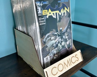 Comic Book Storage Box: Compact Shelf Display, Holds 60 Comics - Personalized