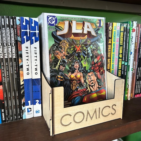 Comic Book Storage Box: Personalized Shelf Display, Holds Up to 60 Comics