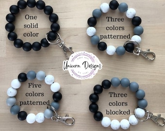 Bangle Key Ring | Bracelet Key Chain | Wristlet Keychain | Silicone Bangle Key Ring | Cute Keychain | Small Pretty Gift for Girls Women