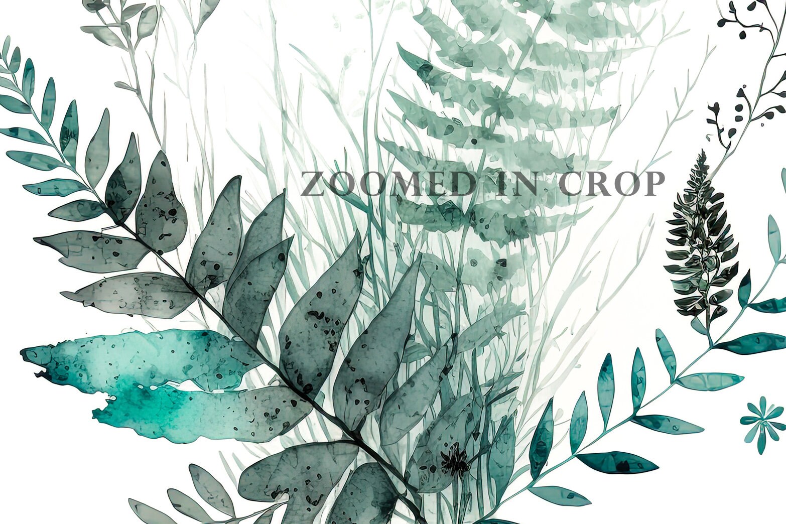 Watercolor Fern Print Download, Printable Watercolor, Digital Illustration Printable Art ...