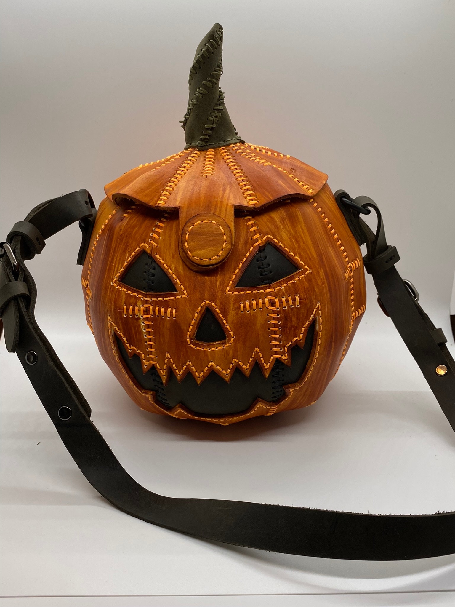 Pumpkin Leather Bag Etsy