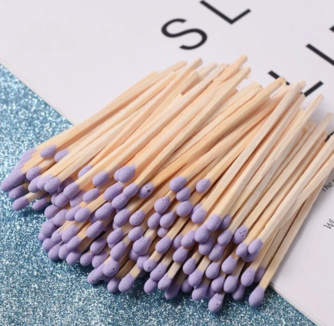  Made Market Co. Safety Matches Refills, Approx. 100 3.5” Wood  Colored Tip Matchsticks for Candle & Decor, Includes Striker For Placement