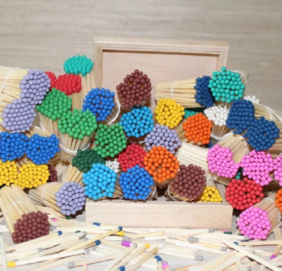 Bulk 3.75 Matches QTY: 100 Colored Matches Candle Matches Long
