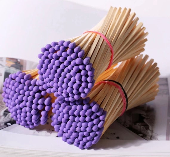 lavender wood matches wooden matches matchstick small mini colored