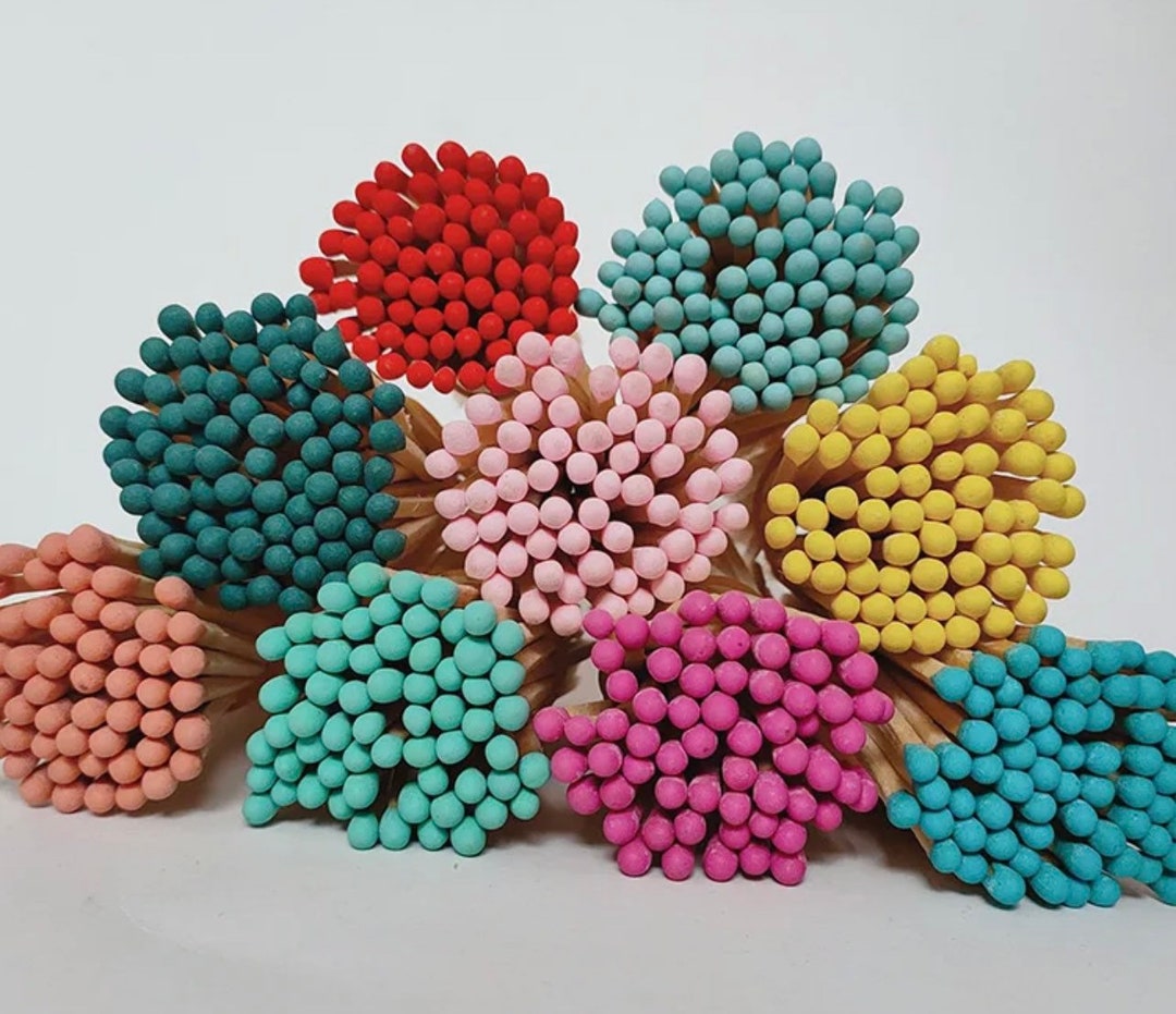Bulk 3.75 Matches QTY 100 Colored Matches Candle Matches Long Matches
