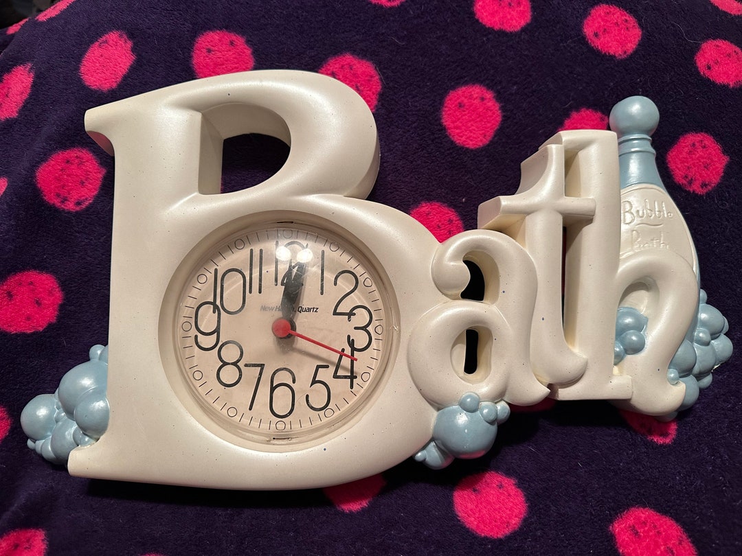 Vintage Bubble Bath Clock Burwood Products USA Etsy